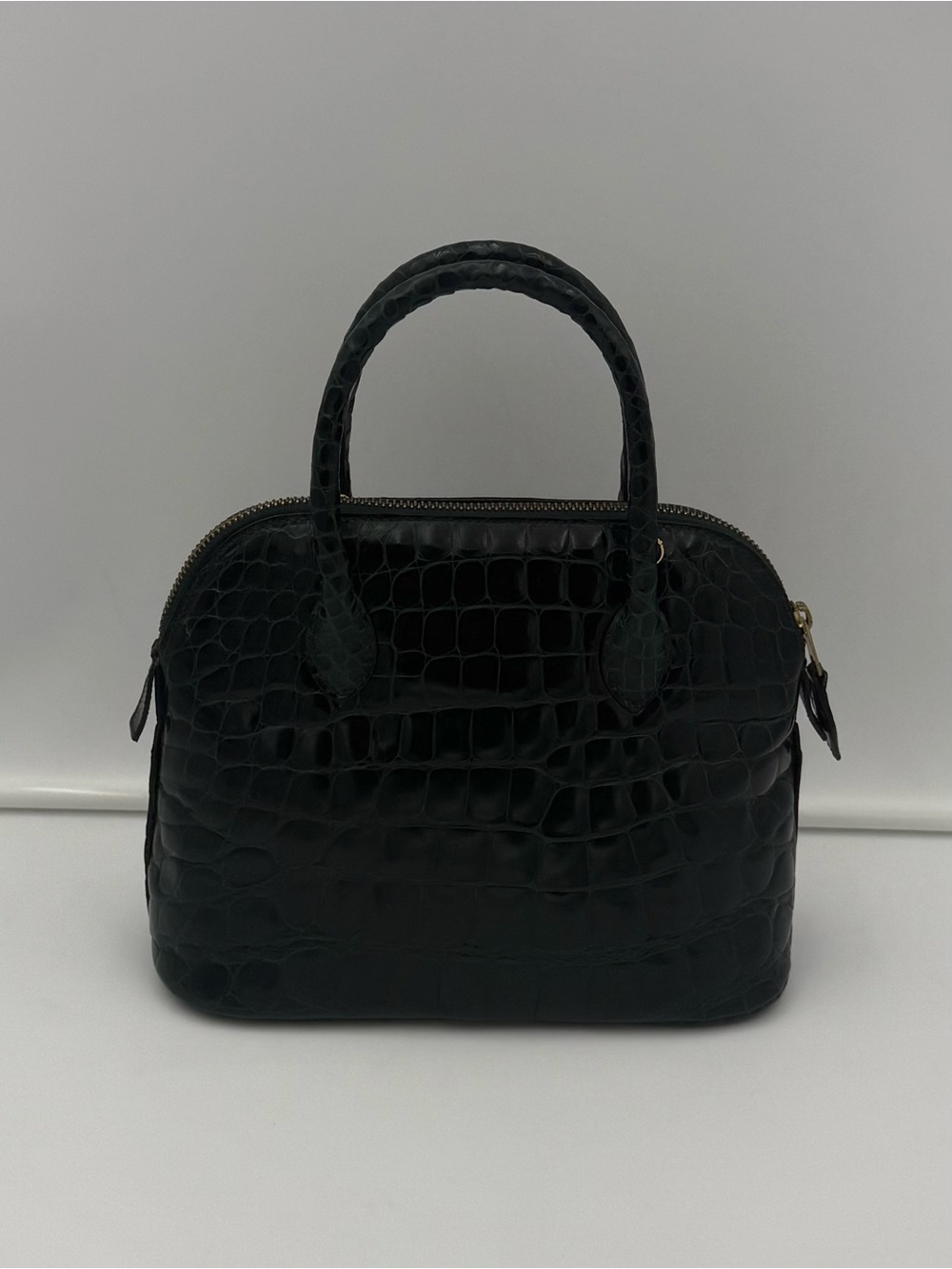 🐊MAURO GOVERNA 1985 PARMA • MINI BUGATTI Bag in Exotic CROCODILE • Made in ITALY - Picture 8 of 16